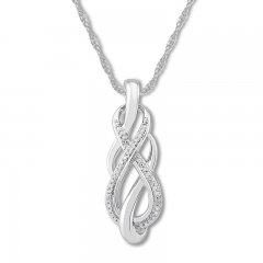 Diamond Necklace Sterling Silver