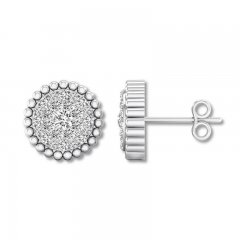 Diamond Earrings 1/4 ct tw Round-cut 10K White Gold