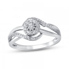 Diamond Ring 1/5 ct tw 10K White Gold