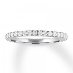 Diamond Wedding Band 1/3 ct tw Round-cut 14K White Gold