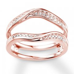 Diamond Enhancer Ring 1/5 ct tw Round-cut 14K Rose Gold