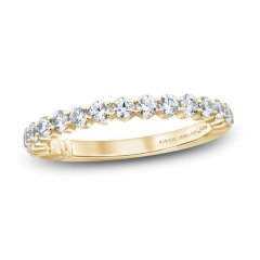 Monique Lhuillier Bliss Diamond Wedding Band 3/4 ct tw Round-cut 18K Yellow Gold