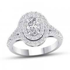 Certified Diamond Engagement Ring 3/4 ct tw 14K White Gold