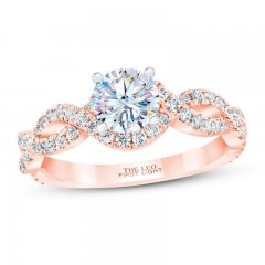 First Light Diamond Engagement Ring 1-1/3 ct tw Round-cut 14K Rose Gold