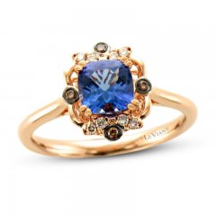 Le Vian Tanzanite Ring 1/15 ct tw Diamonds 14K Strawberry Gold