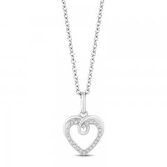 Hallmark Diamonds Heart Necklace Diamond Accents Sterling Silver