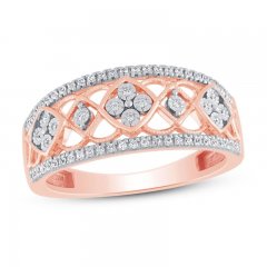 Diamond Anniversary Ring 1/5 ct tw 10K Rose Gold