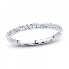 Diamond Wedding Band 1/10 ct tw Round-Cut 14K White Gold