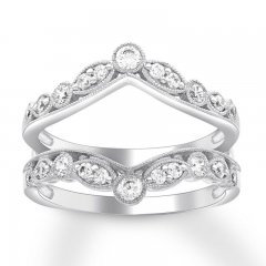 Diamond Enhancer Ring 1/2 ct tw Round-cut 14K White Gold