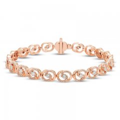 Encircled by Love Diamond Line Bracelet 1 ct tw Round-cut 10K Rose Gold 7.25"