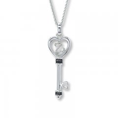 Previously Owned Open Hearts Diamond Necklace Sterling Silver