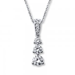 Previously Owned Necklace 1 ct tw Diamonds 18K White Gold