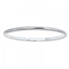 Bangle Bracelet 10K White Gold