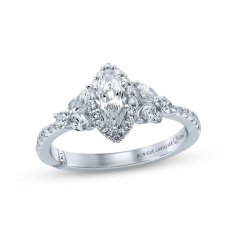 Monique Lhuillier Bliss Diamond Engagement Ring 1-1/8 ct tw Marquise & Round-cut 18K White Gold