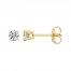 Diamond Solitaire Stud Earrings 1/5 ct tw Round-cut 14K Yellow Gold
