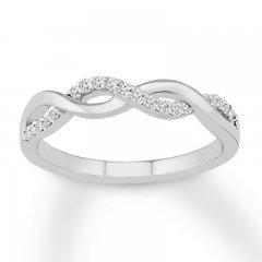 Diamond Anniversary Band 1/8 ct tw Round-cut 10K White Gold