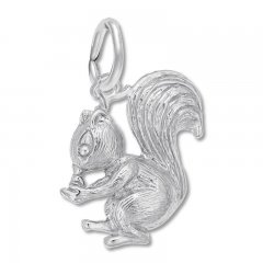 Squirrel Charm Sterling Silver