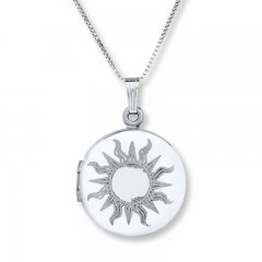 "You Are My Sunshine" Locket Necklace Sterling Silver