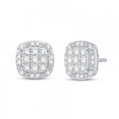 Diamond Stud Earrings 1/4 ct tw Round-Cut 10K White Gold