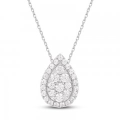 Lab-Created Diamonds by KAY Necklace 1 ct tw 14K White Gold 18"