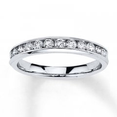 Diamond Anniversary Band 1/2 ct tw Round-cut 10K White Gold