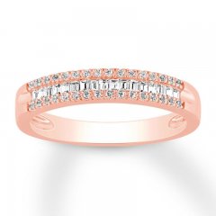 Diamond Anniversary Band 1/5 ct tw Round/Baguette 10K Rose Gold