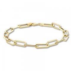 Paperclip Bracelet 10K Yellow Gold 7.5"