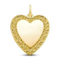 Heart Charm 14K Yellow Gold