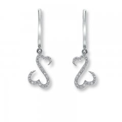 Previously Owned Earrings 1/10 ct tw Diamonds 14K White Gold