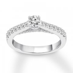 Diamond Engagement Ring 3/4 ct tw Round-cut 14K White Gold