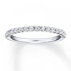 Diamond Wedding Band 1/4 ct tw 14K White Gold