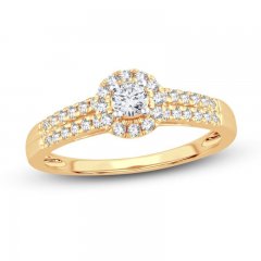 Diamond Engagement Ring 3/8 ct tw Round-cut 14K Yellow Gold