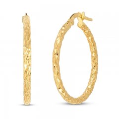 Hoop Earrings 14K Yellow Gold 20mm