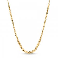 Rope Chain Necklace 10K Yellow Gold 18"