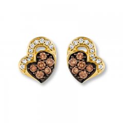 Le Vian Chocolate Diamonds 1/4 ct tw Earrings 14K Honey Gold