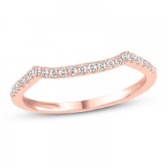 Diamond Wedding Band 1/8 ct tw Round-cut 10K Rose Gold