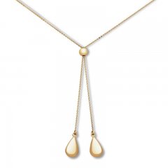 Bolo Necklace 10K Yellow Gold 28" Length