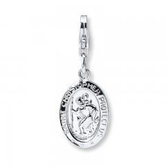 St. Christopher Medal Sterling Silver Charm