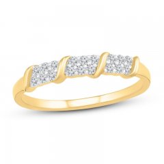 Diamond Anniversary Ring 1/5 ct tw Round-cut 10K Yellow Gold