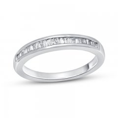 Diamond Anniversary Band 1/6 ct tw Baguette 10K White Gold