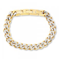 Men's Curb Chain Bracelet Stainless Steel 10" Length