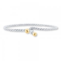 Bangle Bracelet Sterling Silver/14K Gold