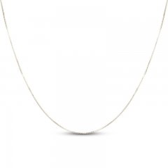 Solid Box Chain Necklace 14K White Gold 16"