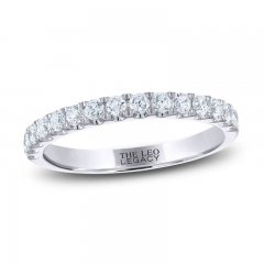 THE LEO Legacy Lab-Created Diamond Wedding Band 1/2 ct tw Round-cut 14K White Gold