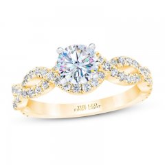 First Light Diamond Engagement Ring 1-1/3 ct tw Round-cut 14K Yellow Gold