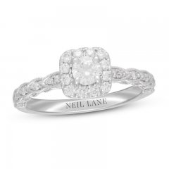 Neil Lane Diamond Engagement Ring 5/8 ct tw Round-cut 14K White Gold