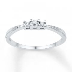 Diamond Promise Ring 1/20 ct tw Round-cut 10K White Gold