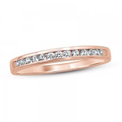 Diamond Anniversary Ring 1/6 ct tw Round-cut 10K Rose Gold