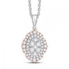 Neil Lane Diamond Necklace 1/2 ct tw Round-cut 14K Two-Tone Gold 19"