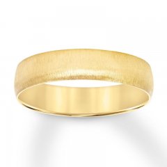 Textured Wedding Band 10K Yellow Gold 5mm